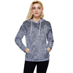 Ice Frost Crystals Women s Lightweight Drawstring Hoodie by artworkshop