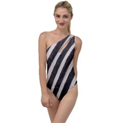  Zebra Pattern  To One Side Swimsuit by artworkshop