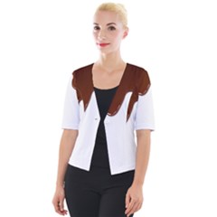 Chocolate Cropped Button Cardigan