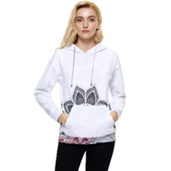 Im Fourth Dimension Black White Women s Lightweight Drawstring Hoodie by imanmulyana