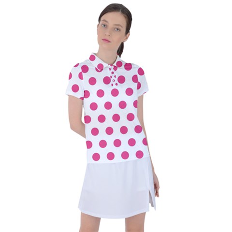 Polka-dots Women s Polo Tee by nate14shop