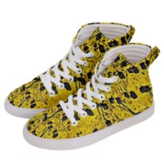 Yellow-abstrac Women s Hi-top Skate Sneakers by nate14shop