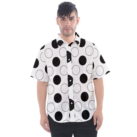 Abstract-polkadot 03 Men s Short Sleeve Shirt by nate14shop