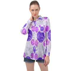 Art-polka Long Sleeve Satin Shirt