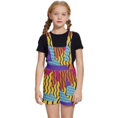 Background-lines-callor Kids  Short Overalls by nate14shop