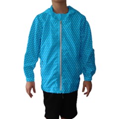 Blue,polkadots,polka Kids  Hooded Windbreaker