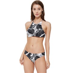 Im Fourth Dimension Black White 4 Banded Triangle Bikini Set by imanmulyana