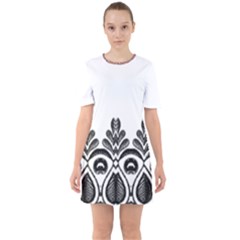 Im Fourth Dimension Black White 5 Sixties Short Sleeve Mini Dress by imanmulyana