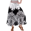 IM Fourth Dimension Black White 6 Satin Palazzo Pants View1