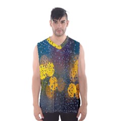  Raindrops Window Glass Men s Basketball Tank Top by artworkshop