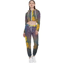  Raindrops Window Glass Cropped Zip Up Lounge Set by artworkshop