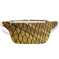 Chain Link Fence Sunset Wire Steel Fence Waist Bag  by artworkshop