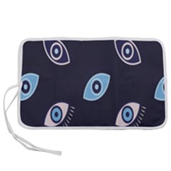 Eyes Evil Eye Blue Pattern Design Pen Storage Case (m) by artworkshop