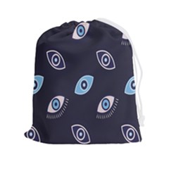 Eyes Evil Eye Blue Pattern Design Drawstring Pouch (2xl) by artworkshop