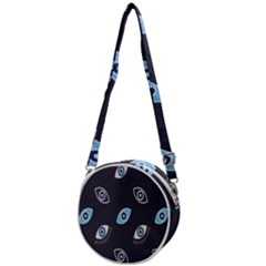 Eyes Evil Eye Blue Pattern Design Crossbody Circle Bag by artworkshop