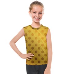 Gold-polkadots Kids  Mesh Tank Top