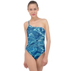  Surface Abstract  Classic One Shoulder Swimsuit