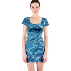 Surface Abstract  Short Sleeve Bodycon Dress by artworkshop