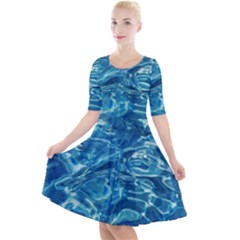 Surface Abstract  Quarter Sleeve A-line Dress by artworkshop