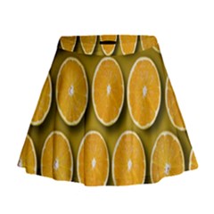 Oranges Slices  Pattern Mini Flare Skirt by artworkshop