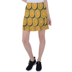 Oranges Slices  Pattern Tennis Skirt by artworkshop