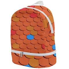 Phone Wallpaper Roof Roofing Tiles Roof Tiles Zip Bottom Backpack by artworkshop