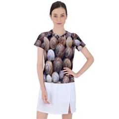 Snail Shells Pattern Arianta Arbustorum Women s Sports Top