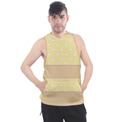 Orange-polkadots Men s Sleeveless Hoodie by nate14shop