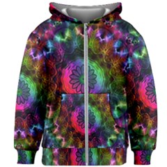 Pride Mandala Kids  Zipper Hoodie Without Drawstring by MRNStudios