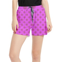 Polka-dots-purple Women s Runner Shorts by nate14shop