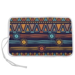 Bohemian-ethnic-seamless-pattern-with-tribal-stripes Pen Storage Case (l) by Wegoenart