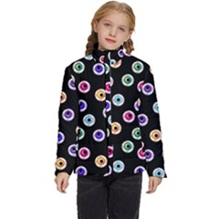 Eye Halloween Pattern Kids  Puffer Bubble Jacket Coat