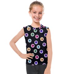 Eye Halloween Pattern Kids  Mesh Tank Top by designsbymallika