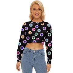 Eye Halloween Pattern Lightweight Long Sleeve Sweatshirt by designsbymallika