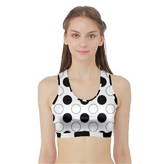 Abstract-polkadot 03 Sports Bra With Border by nate14shop