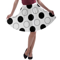 Abstract-polkadot 03 A-line Skater Skirt by nate14shop