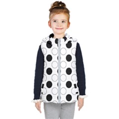 Abstract-polkadot 03 Kids  Hooded Puffer Vest