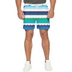 Water-border Men s Runner Shorts by nate14shop