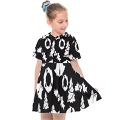 Backdrop-black-white,christmas Kids  Sailor Dress