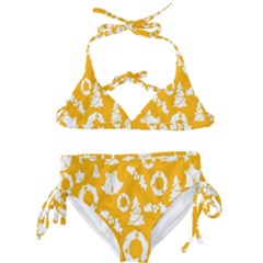 Backdrop-yellow-white Kids  Classic Bikini Set by nate14shop