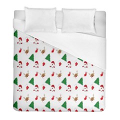 Christmas Tree,santa Duvet Cover (full/ Double Size) by nate14shop