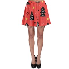 Christmas Tree,snow Star Skater Skirt by nate14shop