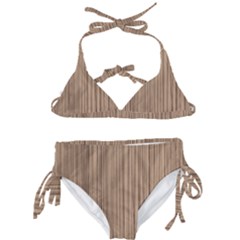 Background-wood Pattern Kids  Classic Bikini Set by nate14shop