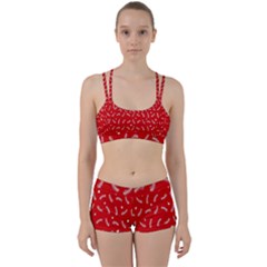 Christmas Pattern,love Red Perfect Fit Gym Set by nate14shop