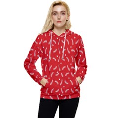 Christmas Pattern,love Red Women s Lightweight Drawstring Hoodie by nate14shop