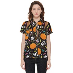 Halloween Pattern 3 Short Sleeve Pocket Shirt by designsbymallika