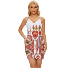 Im Fourth Dimension Colour 13 Wrap Tie Front Dress