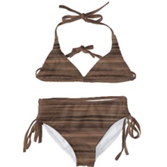 Texture Wood,dark Kids  Classic Bikini Set by nate14shop