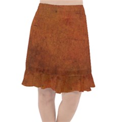 Brown Fishtail Chiffon Skirt