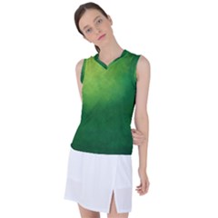 Light Green Abstract Women s Sleeveless Sports Top by nateshop